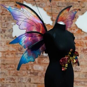 Colorful fairy wings costume, Elf wings, Butterfly wings, Cosplay costume